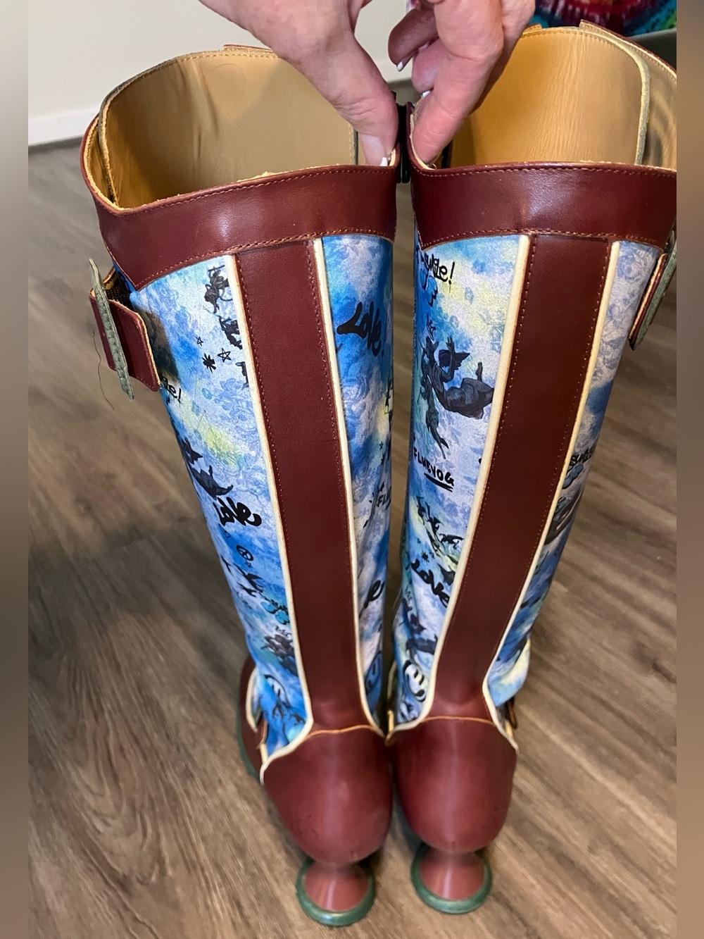 John Fluevog Sugarcandy Tall boots Women’s size 9 - Picture 3 of 4